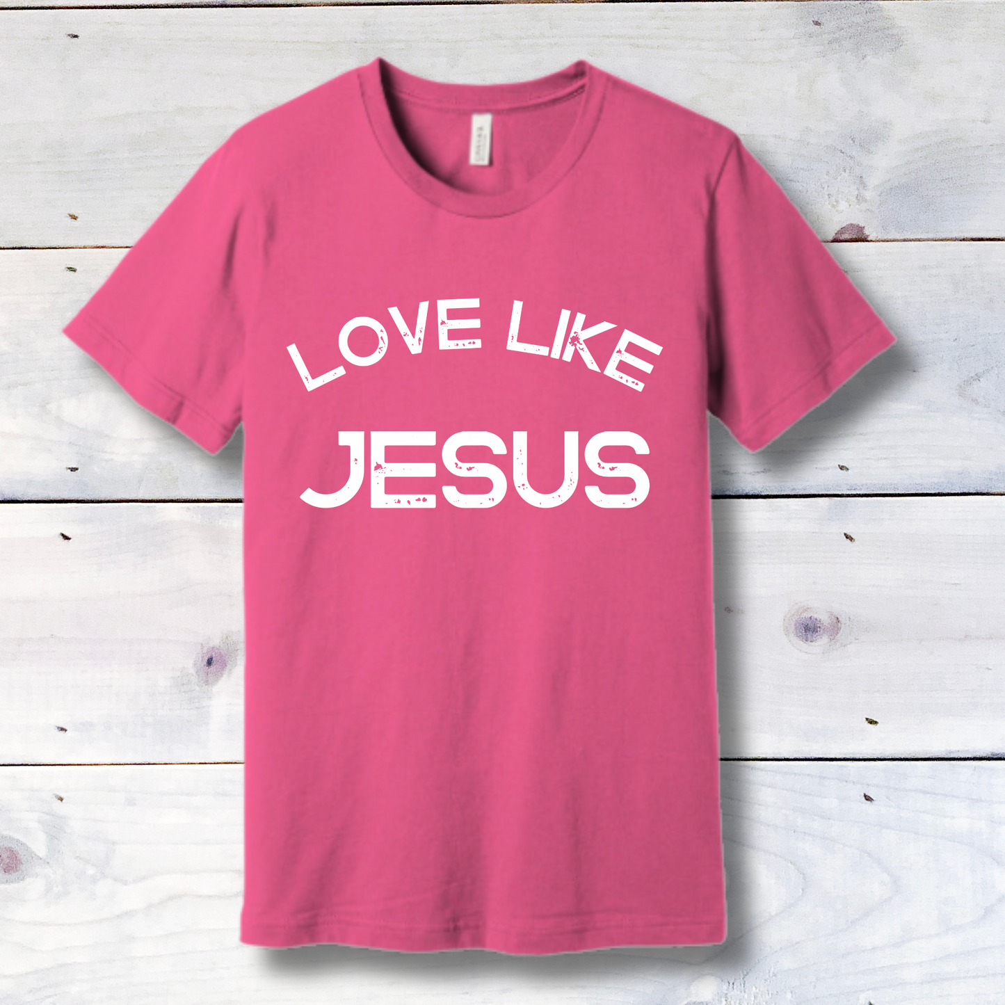 Love like Jesus Women’s Christian Valentine Everyday Jersey Knit Tee