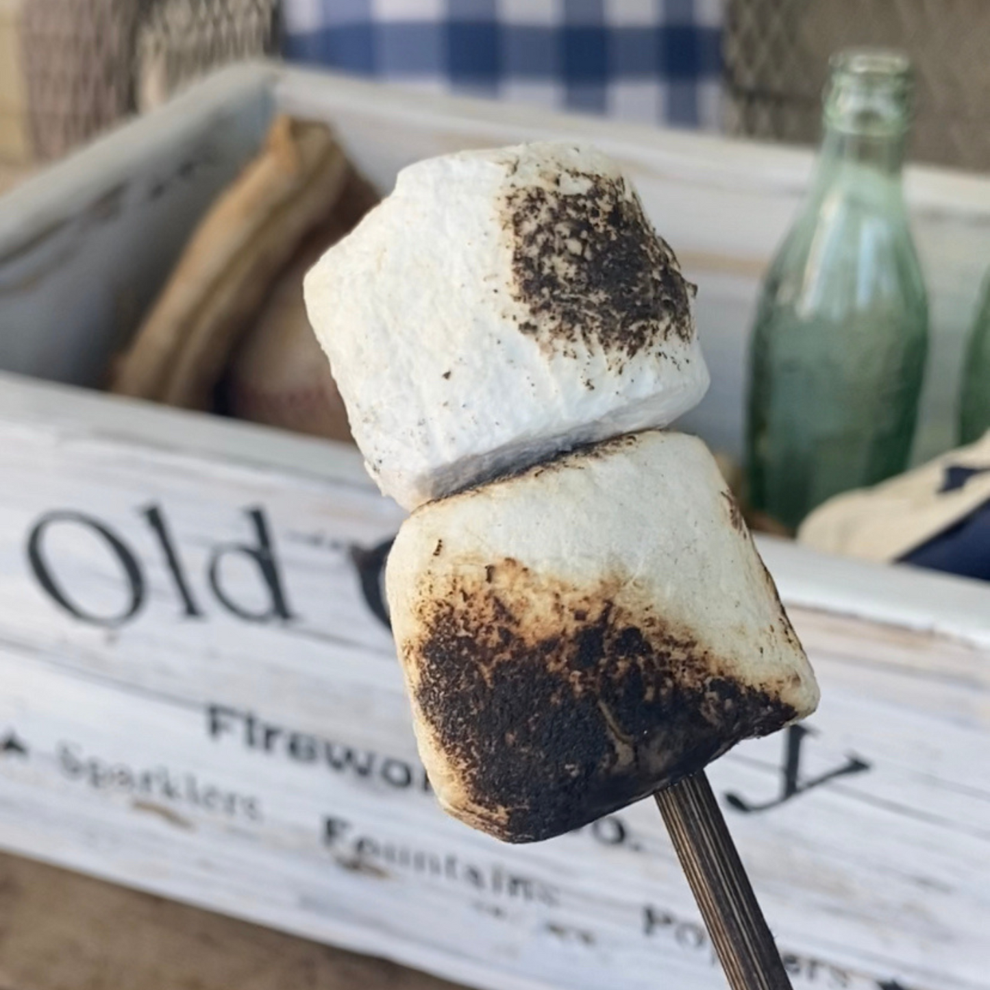 Double Stacked Toasted Marshmallows on Stick