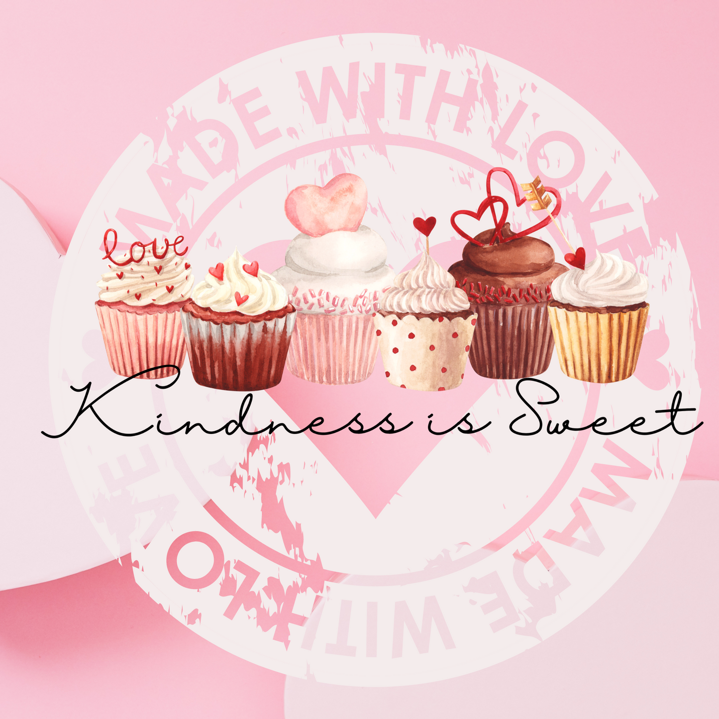Kindness is Sweet Women's Valentine Cupcake Jersey Knit Tee