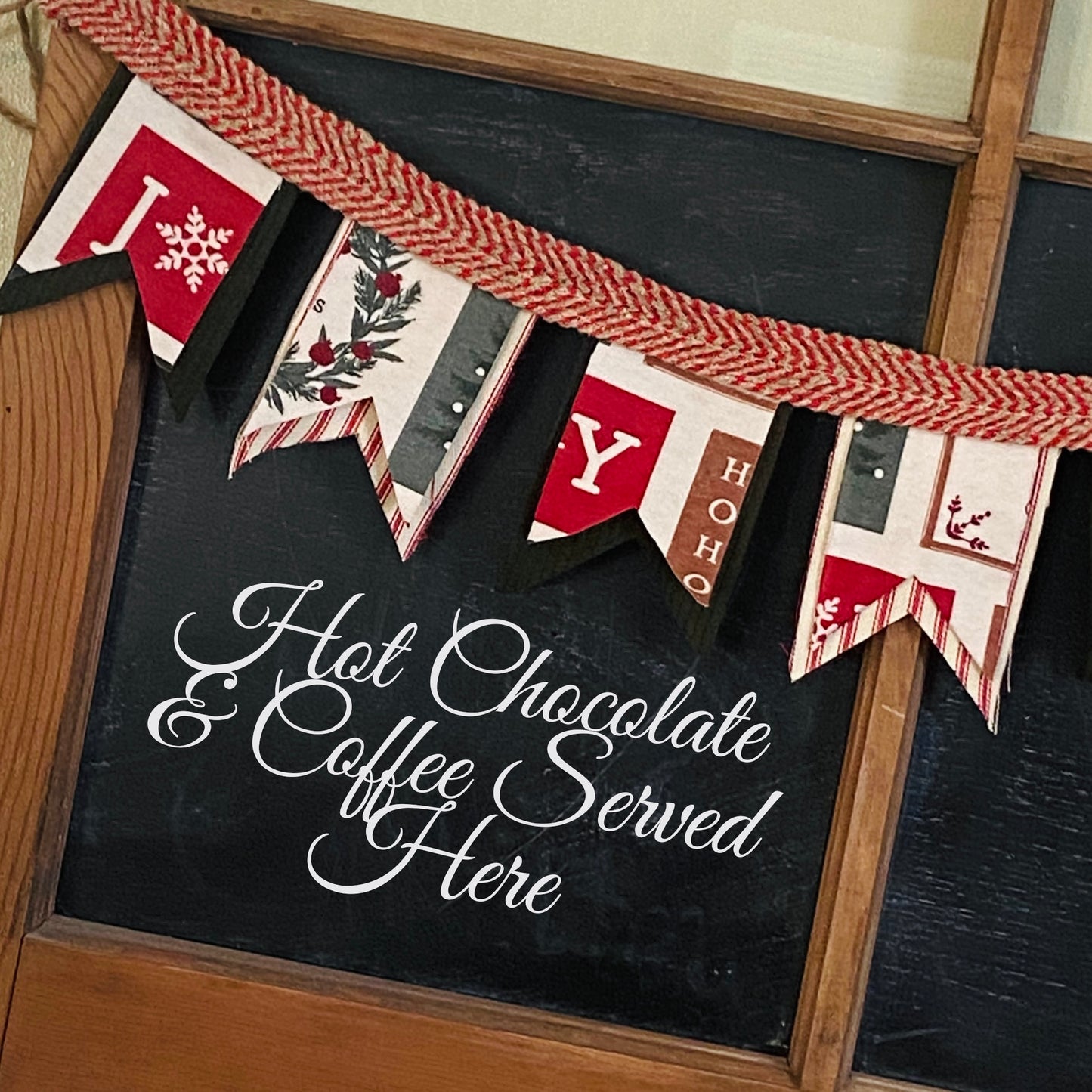 Mini Holiday Banner perfect for Hot Cocoa and Coffee Bars-2.5 feet