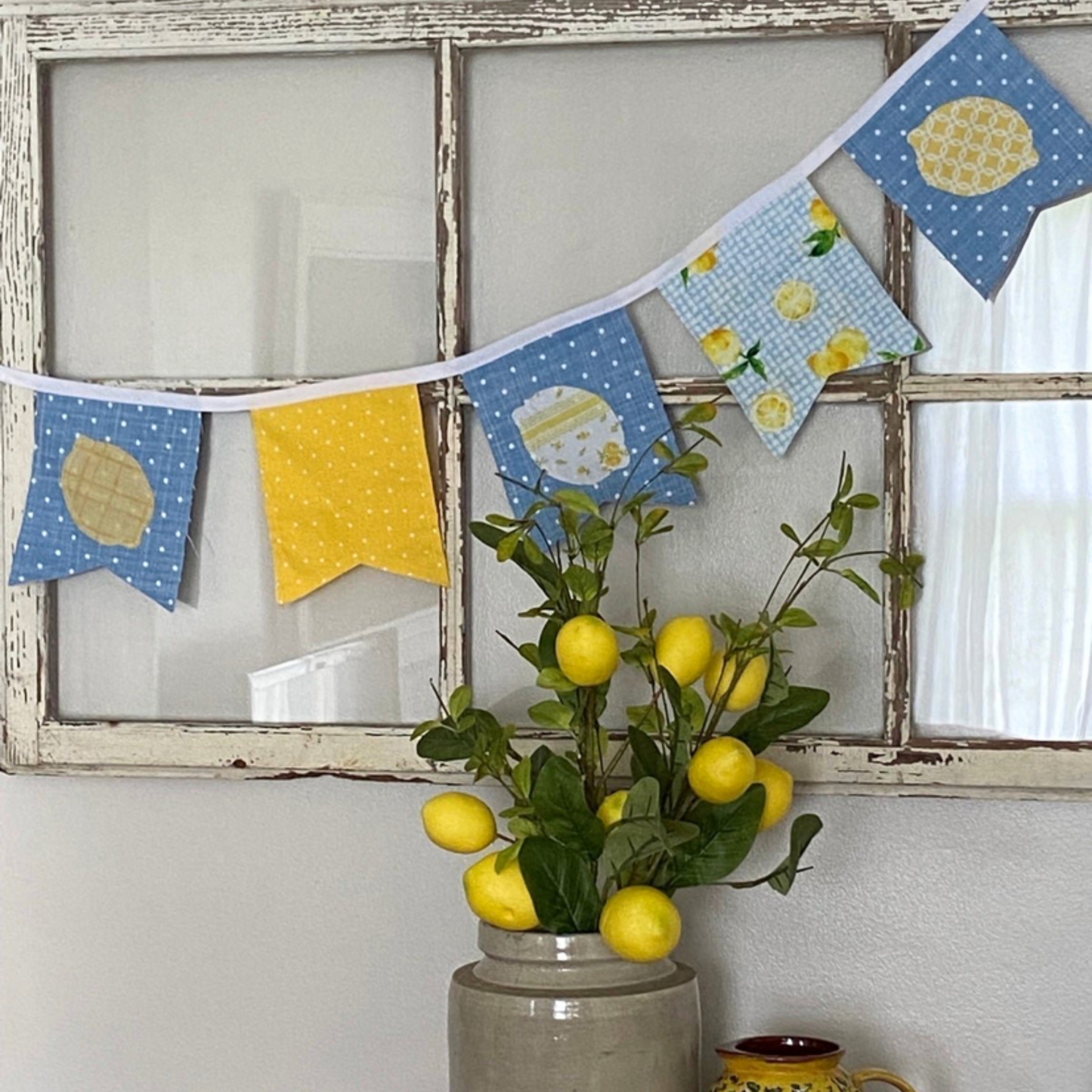 Lemon Fabric Pennant Banner-3 feet