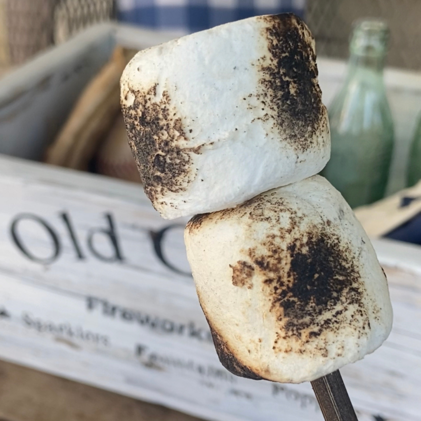 Double Stacked Toasted Marshmallows on Stick