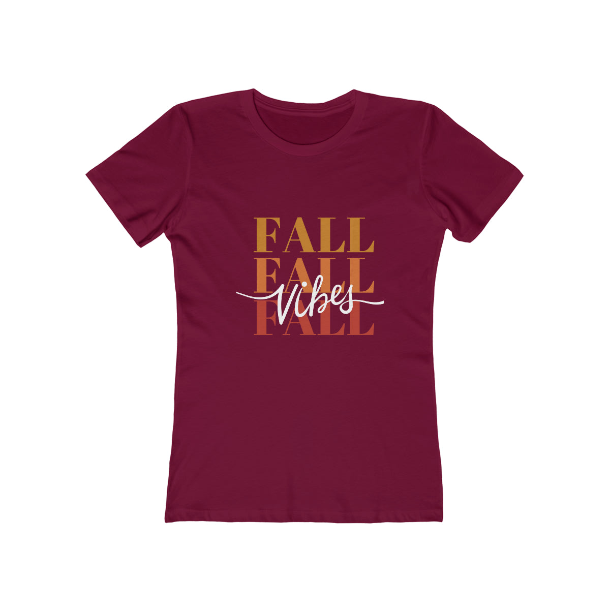 Women's "Fall Vibes" Ombre Graphic Tee for Fall. Ombre, Boyfriend Style Tee