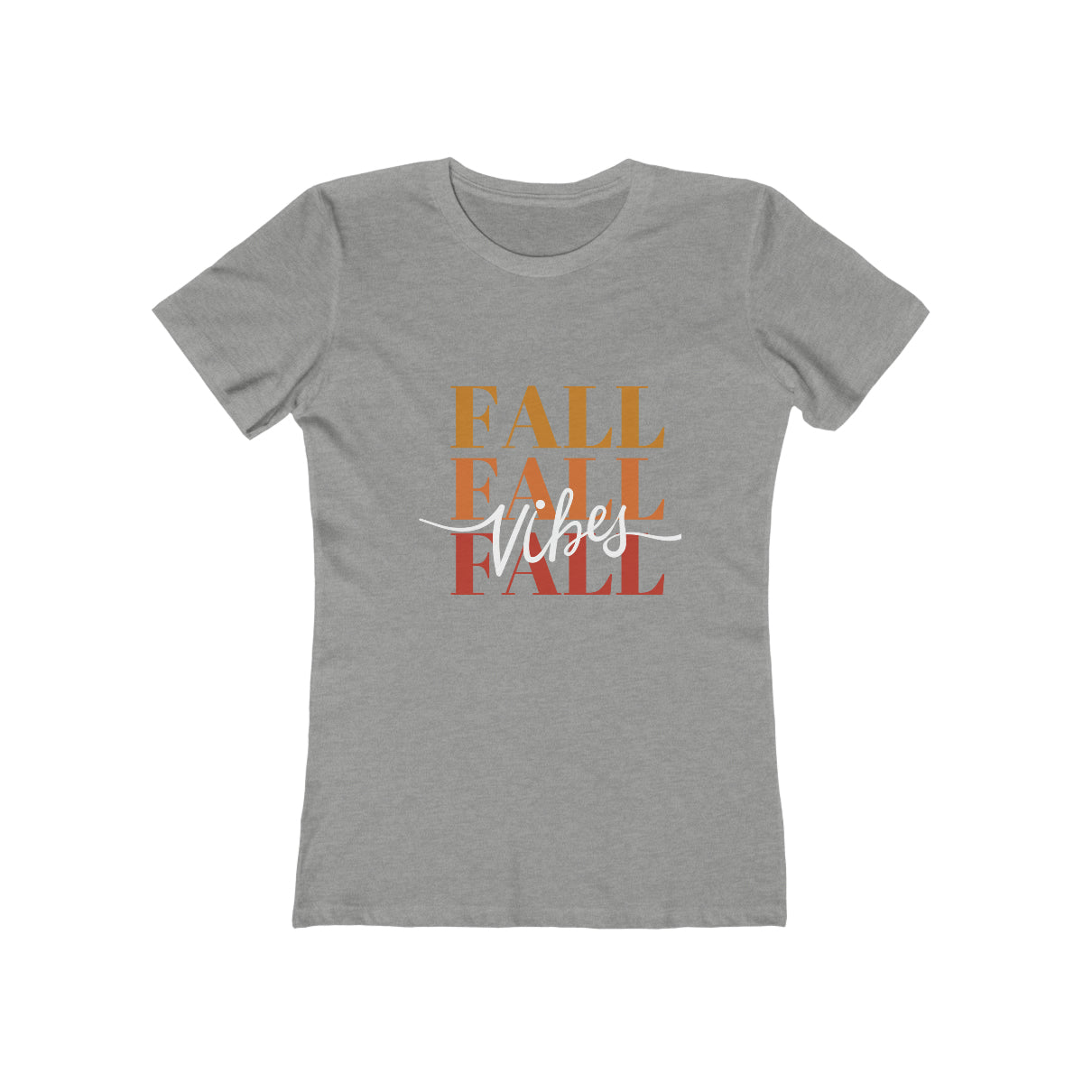 Women's "Fall Vibes" Ombre Graphic Tee for Fall. Ombre, Boyfriend Style Tee