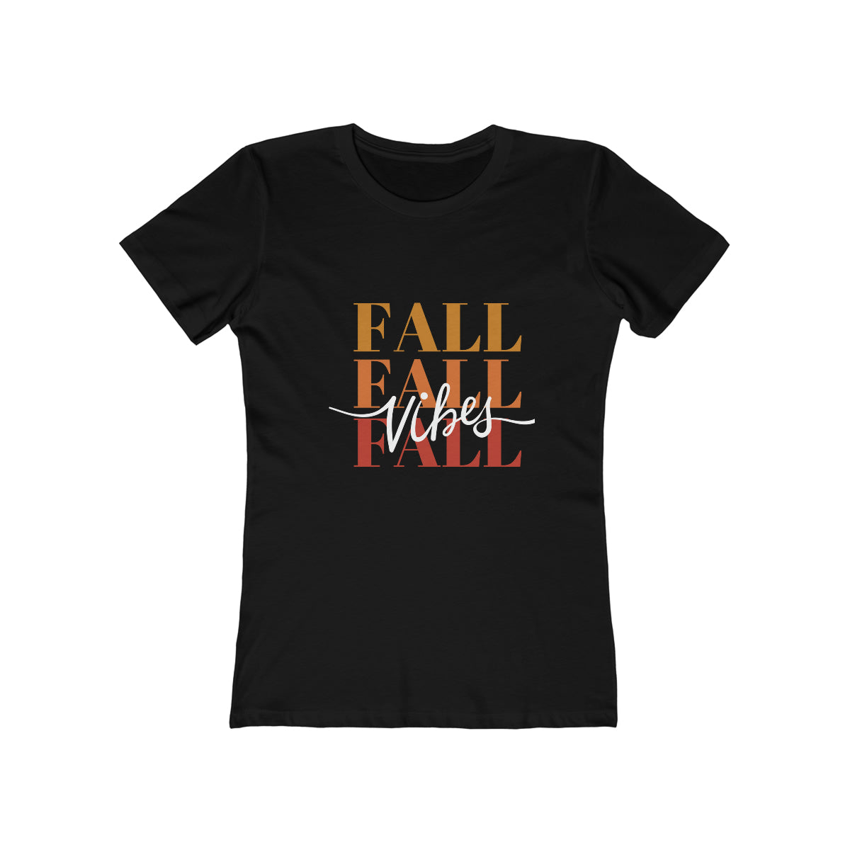 Women's "Fall Vibes" Ombre Graphic Tee for Fall. Ombre, Boyfriend Style Tee