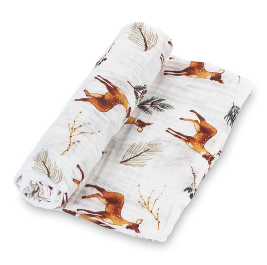 Woodland Theme-Deer Muslim Swaddling Blanket