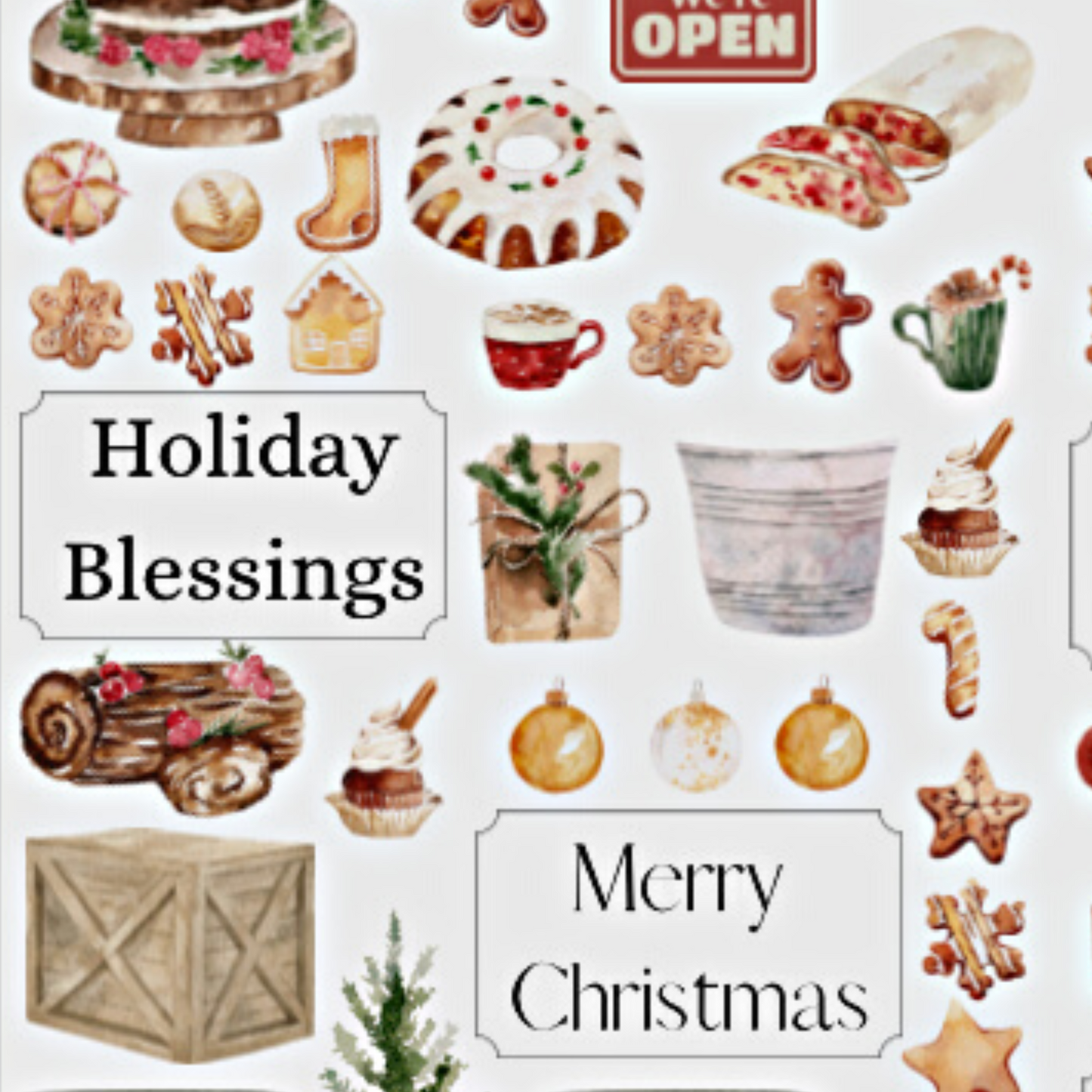 Christmas Bakery Card: All-In-One Card Kit, Holiday Cards DIY, Kits for kids, preteens & teens