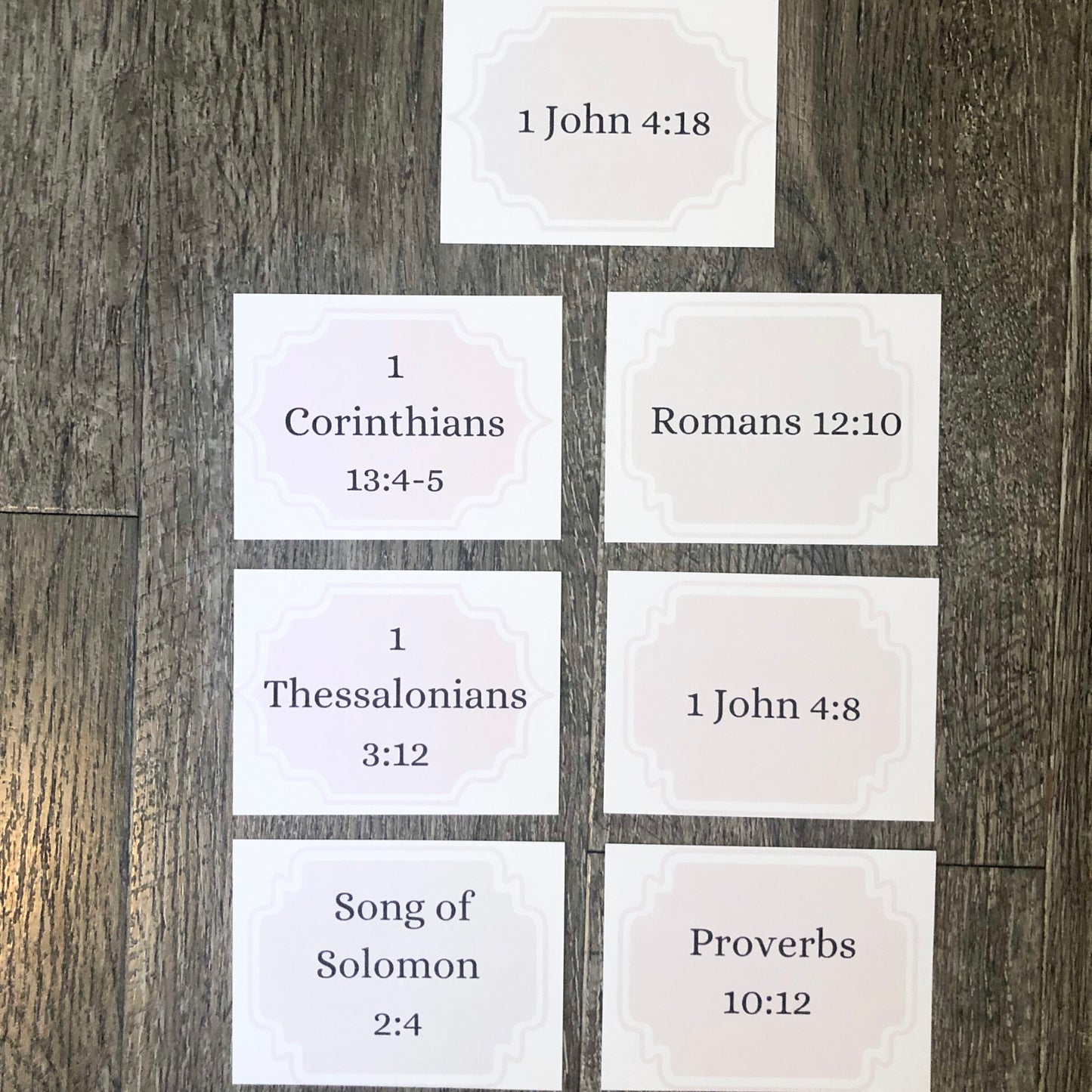 Love Themed Scripture Cards-KJV Bible