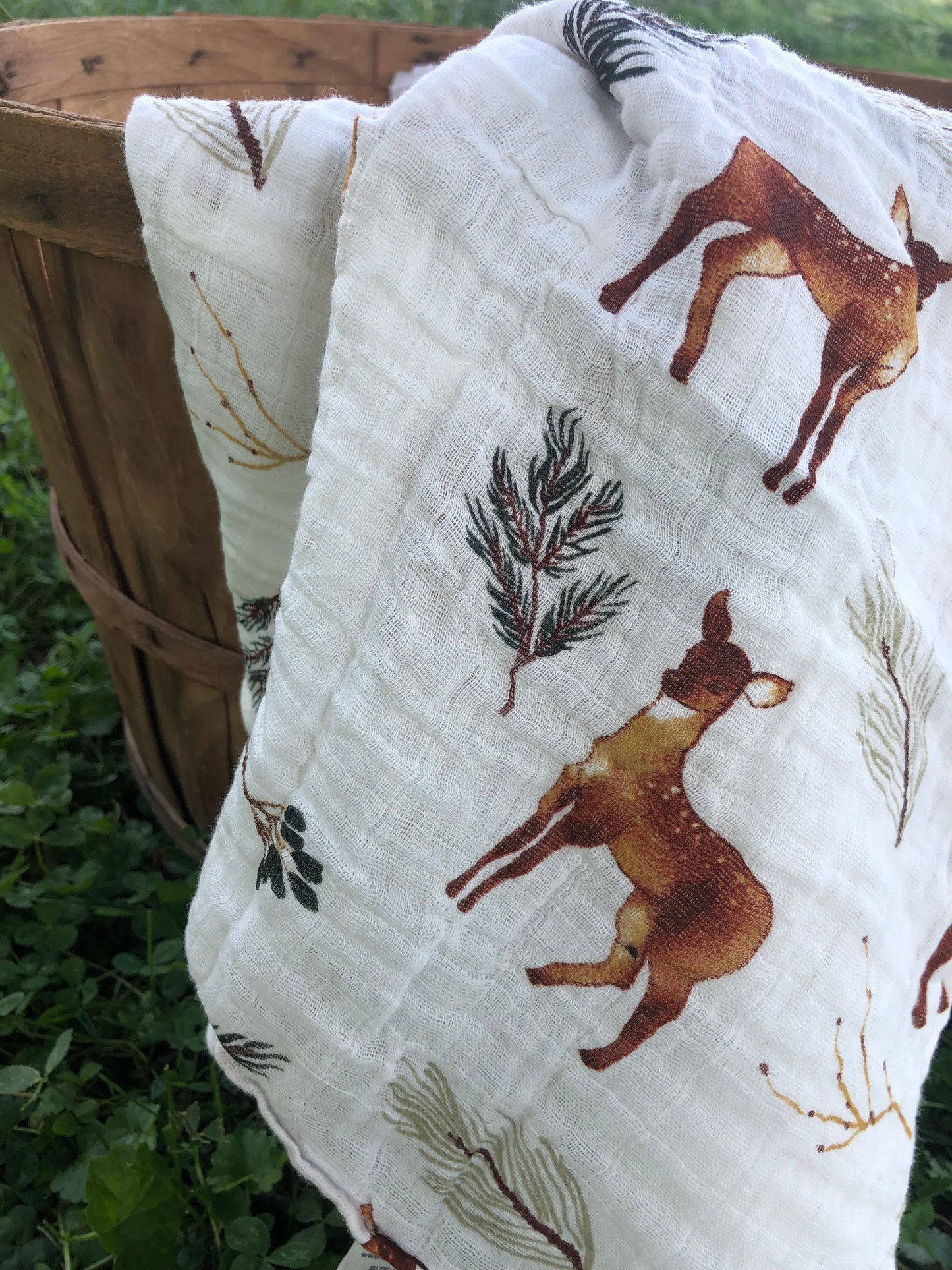 Woodland Theme-Deer Muslim Swaddling Blanket